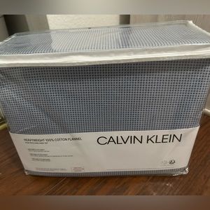 calvin klein 100% cotton flannel 4pc king sheet set